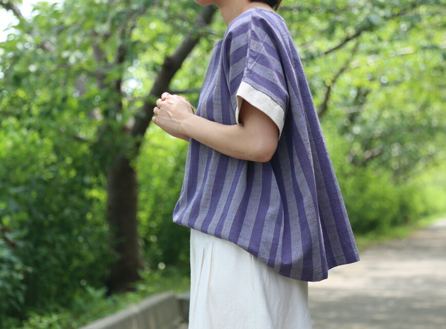 会津木綿　みかんさん専用　ブラウス　ハンドメイドNo.149 会津木綿 みかんさん専用 ブラウス ハンドメイドNo.149 - メルカリ