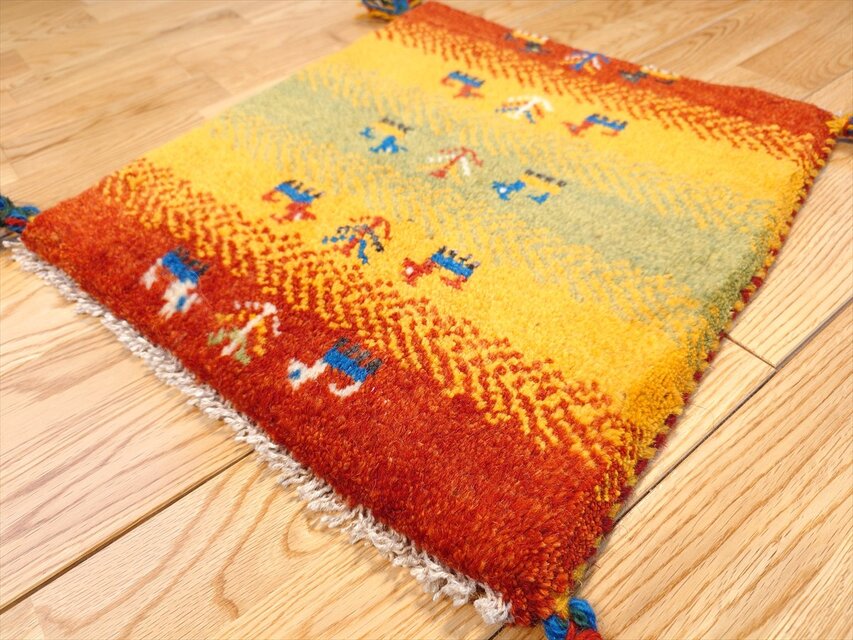 【夏のキャンペーン】ペルシャ　ギャッベ ミニランナー　113×40 ヤギ 夏のキャンペーン】ペルシャ ギャッベ ミニランナー 113×40 ヤギ