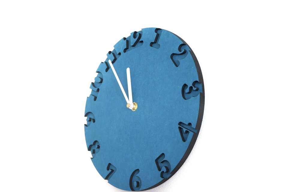 掛け時計　Mokulab IsshiKi BLUE 青