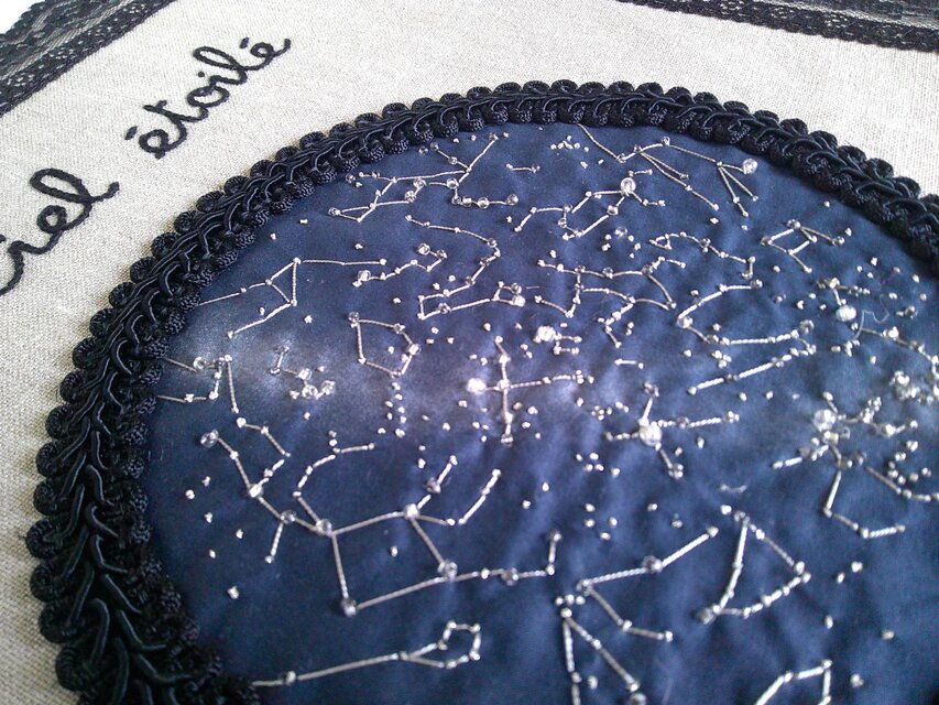 夏の星座刺繍タペストリー | iichi 日々の暮らしを心地よくする