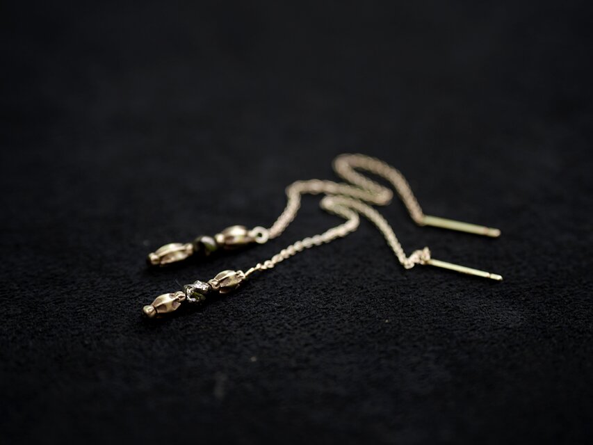 <MTO> -Black diamond・Silver- chains