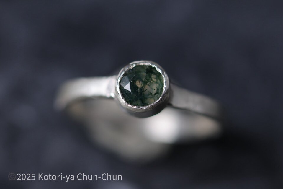 自然が生み出した芸術】身につけられる自然 モスアゲート・シルバー