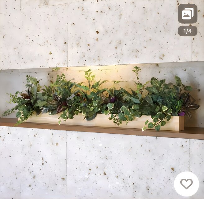 光触媒加工ウォールグリーン　フェイクグリーン壁掛け♡ボックス型C♡ 光触媒 人工観葉植物 ウォールグリーン フェイクグリーン 壁掛け