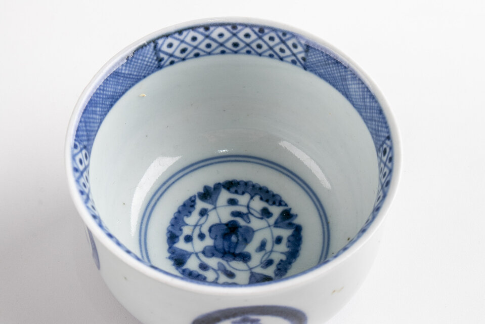 古伊万里 染付 騎馬人物文 向付 1客 江戸後期 | iichi 日々の暮らしを