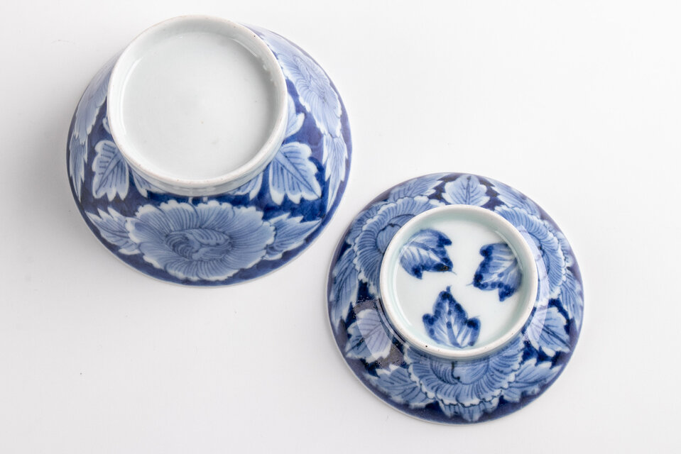 古伊万里 江戸後期 | iichi 染付 牡丹文蓋茶碗 1客 個体B 日々の暮らし