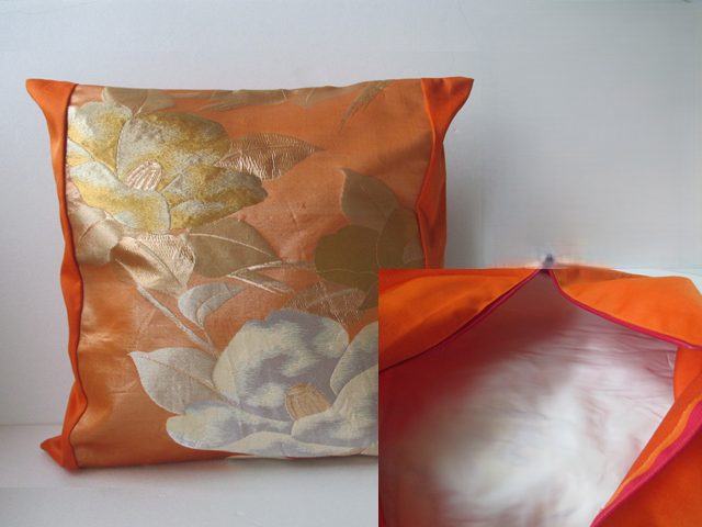 u144 裏地付 帯 クッションカバー 座布団カバー ファスナー