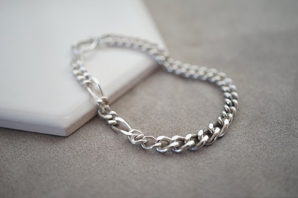 【chain】silver925 mix chain bracelete