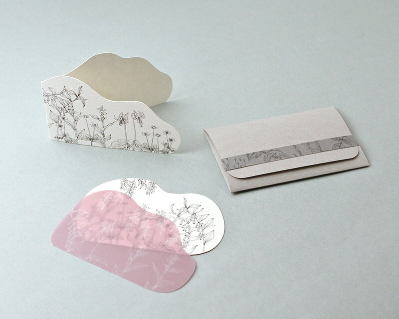 山野草のダイカットカード＊001