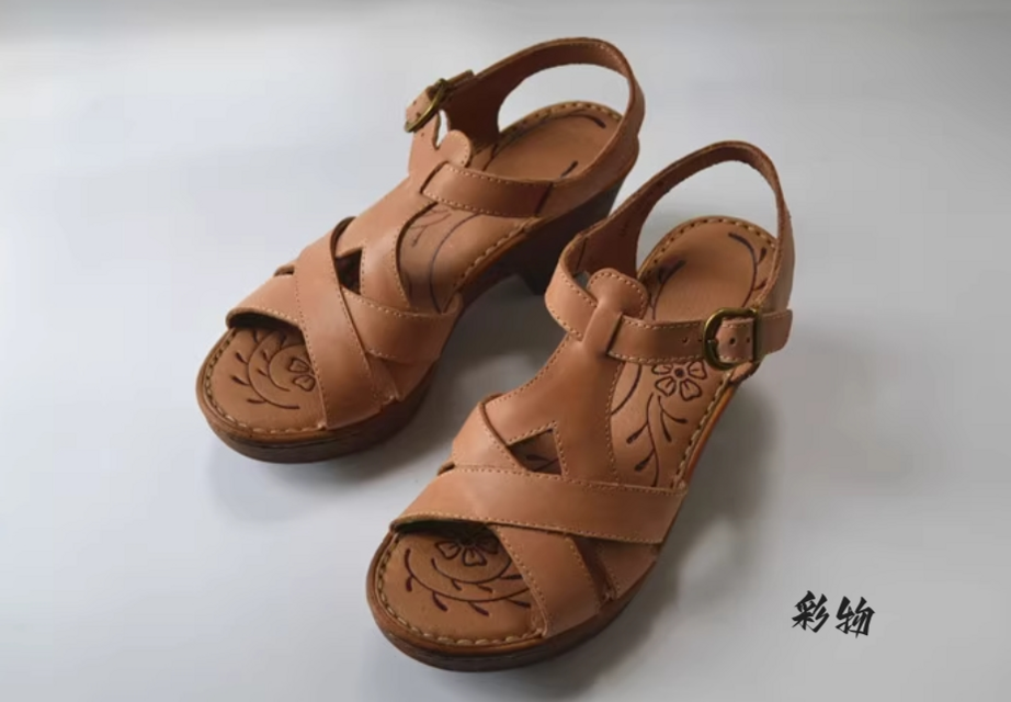 【受注製作】サンダルシューズ ベルト 手製牛革レザー HB473