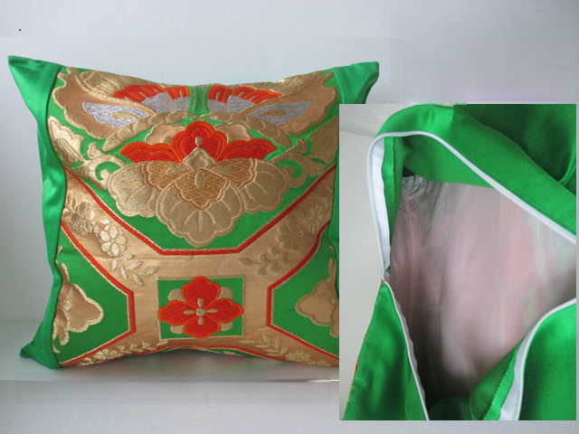 u150　裏地付　帯 クッションカバー　座布団カバー　ファスナー　40x40cm　おしゃれ