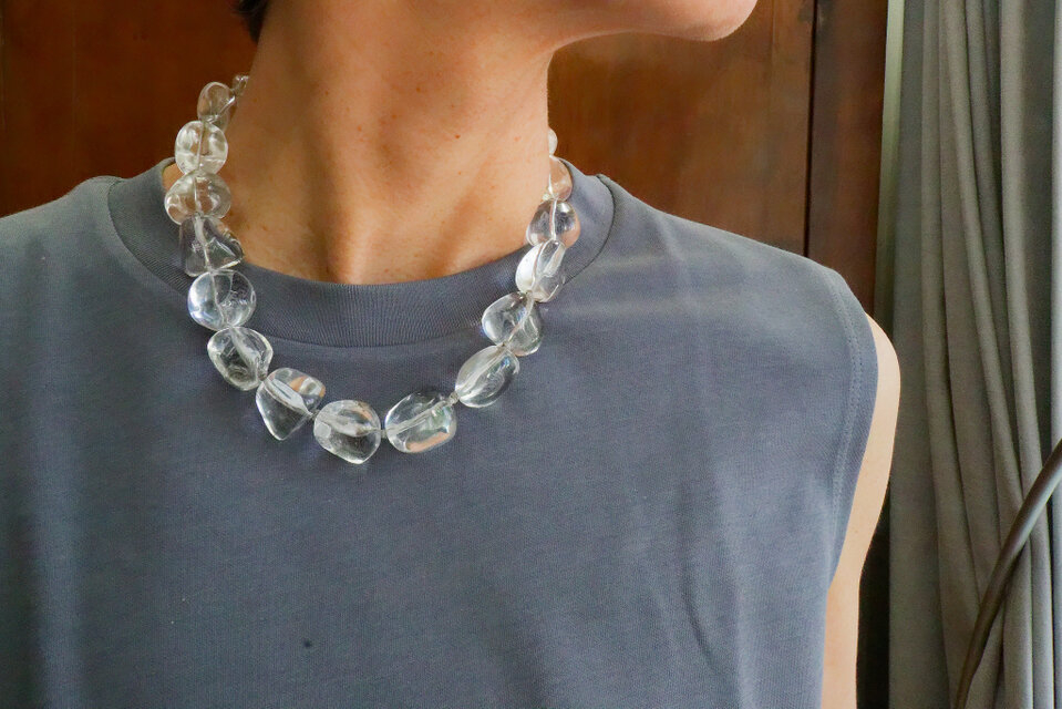 いろんなカタチ。水晶のネックレス