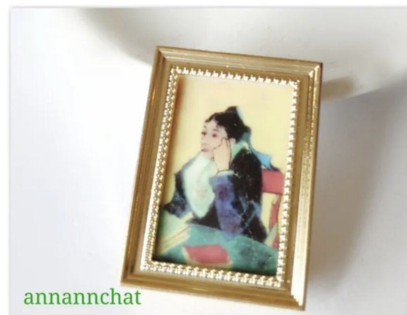 【ゴッホ(画家）アルルの女（陶器）の　ブローチ】ゴッホ展　名画　絵画　芸術　美術