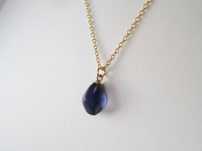 アイオライトのネックレス14kgf frost