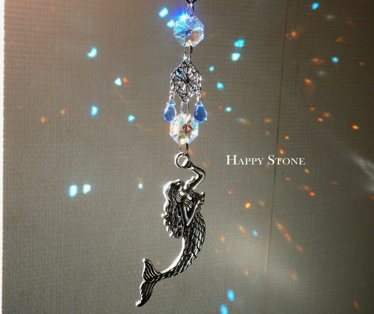 サンキャッチャー スワロフスキー ハート40mm ハートスタンド小