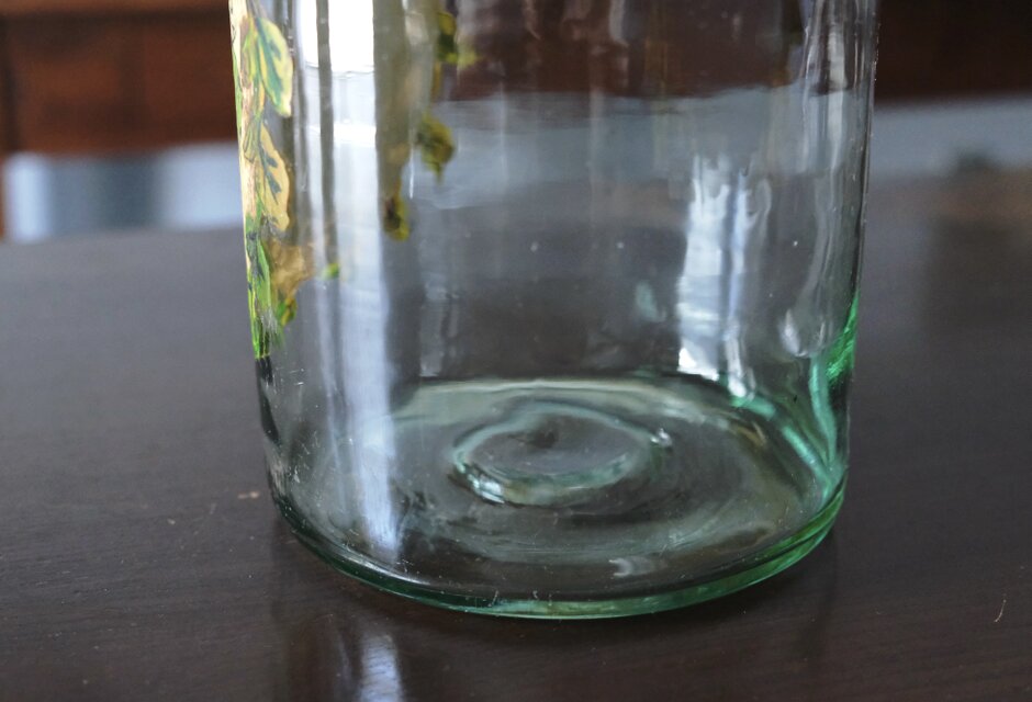 ファーマシー ポット ガラス 花器 花瓶 h25.8cm フランス アンティーク