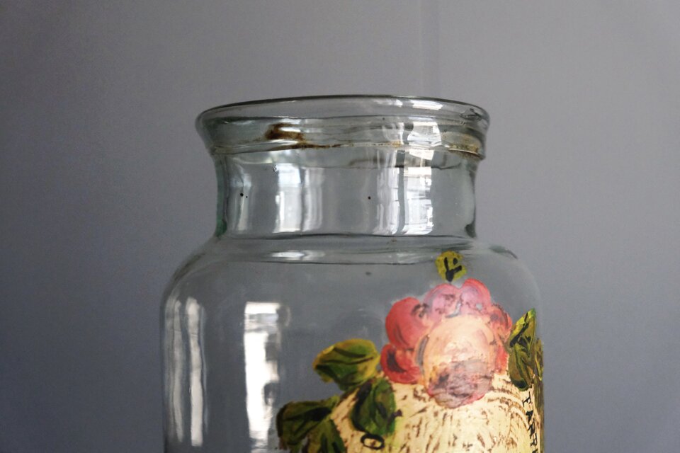 ファーマシー ポット ガラス 花器 花瓶 h25.8cm フランス アンティーク