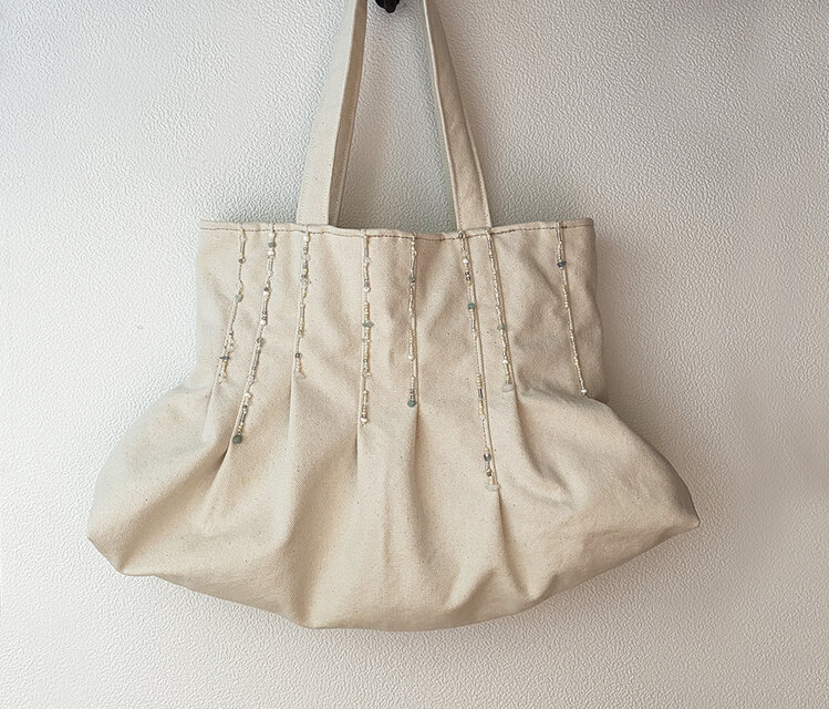 M様オーダー/キラキラ白いかばん