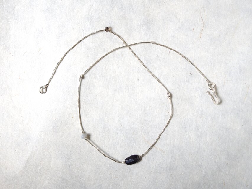 -Sugilite- silver necklace