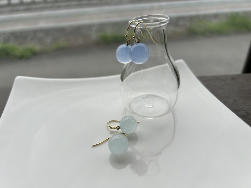 ◎さくらくま様専用ページ◎　ソフトガラスのピアス　ラウンド