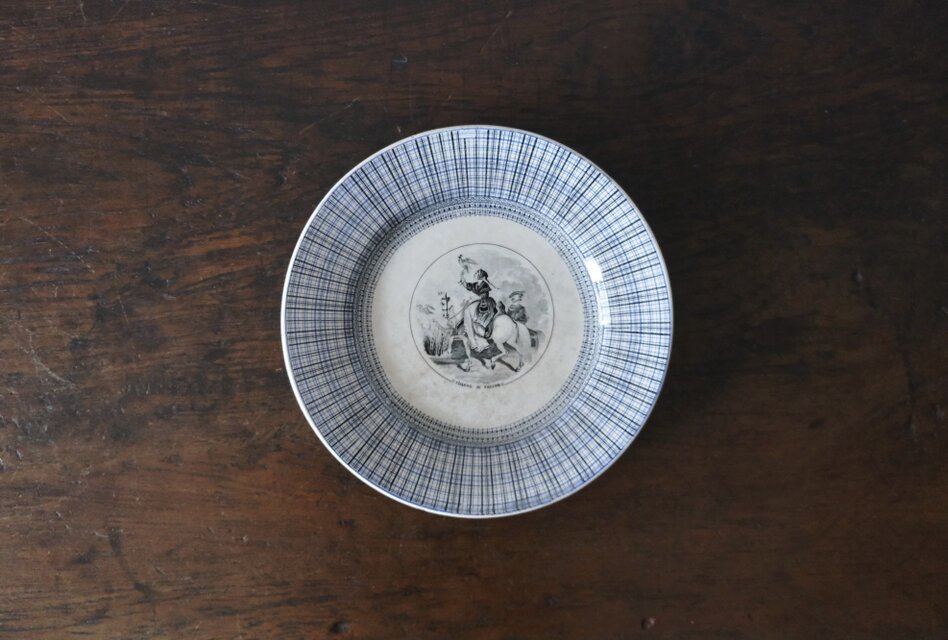 Jules Vieillard＆Cie Bordeaux 平皿 φ19.5cm フランス アンティーク a 0502279