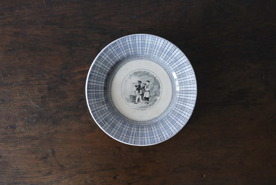 Jules Vieillard＆Cie Bordeaux  平皿 φ19.5cm フランス アンティーク b 0502279