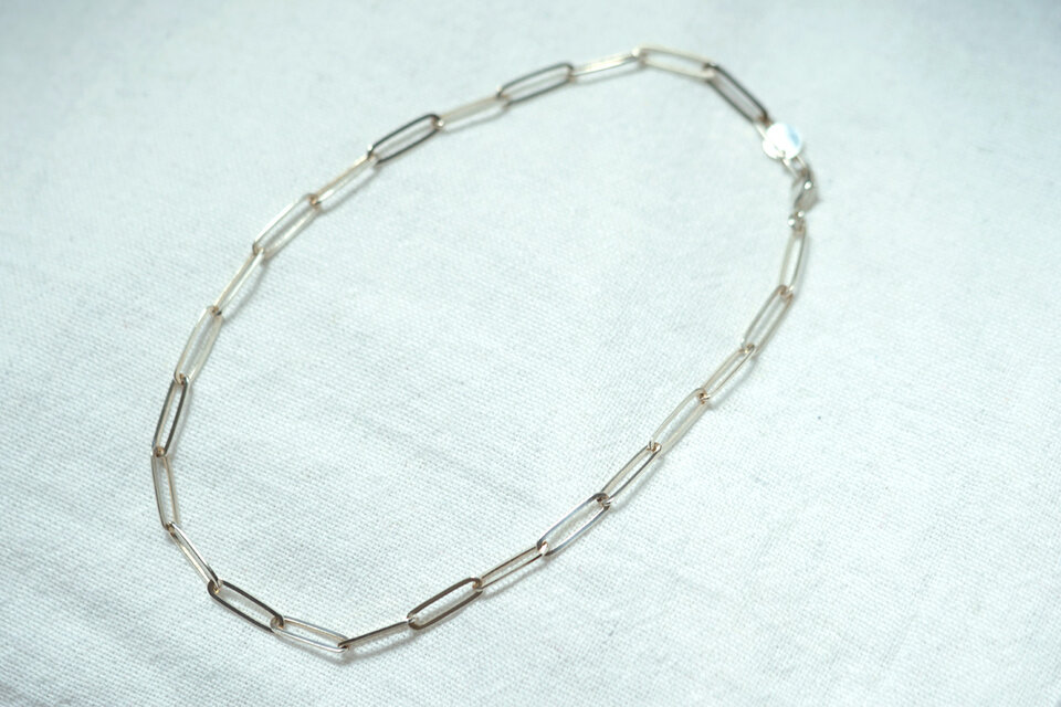 SILVER925 volume ロングクリップチェーンネックレス 41cm | iichi