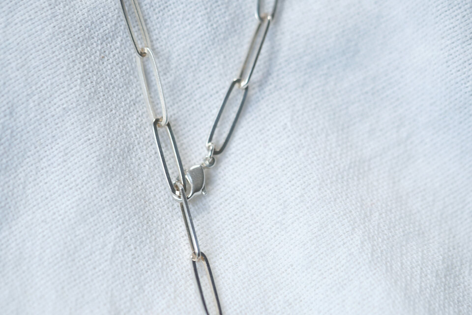 mototoK10クリップチェーンネックレス k10 ネックレス チェーン ペーパークリップ 40cm 小豆 アズキ