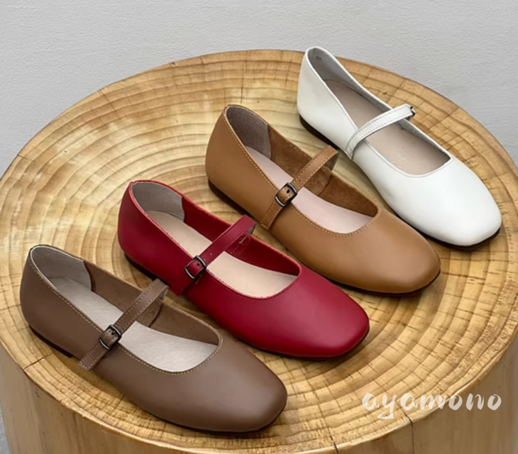 【受注製作】丸トウパンプス シューズ 快適な履き心地 手製牛革レザー FG876