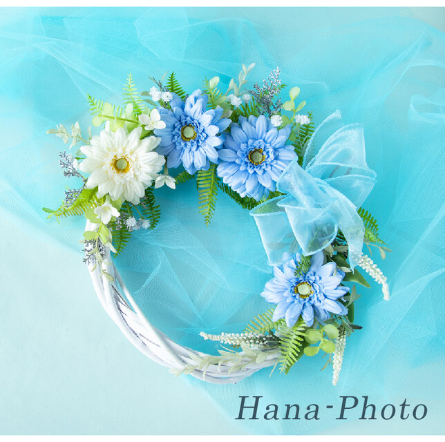 商品名【芽依】ゆきこ♥ローズとガーベラのフラワーリース 春リース 71bf6f6be5abb27a1d4c522e1aa699