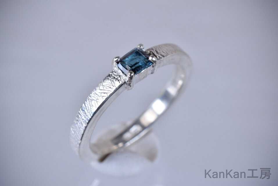 Ｒ様 インディゴライトトルマリン リング 188［一点物］リング インディゴライトトルマリン 2.5ct OV PT