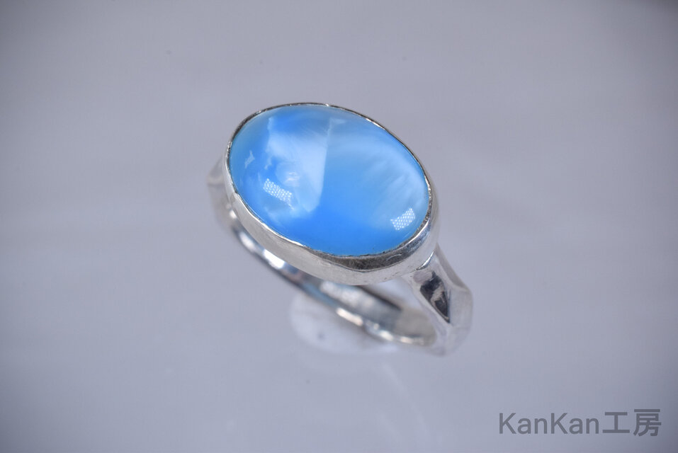 ビクトリアストーン色研磨見本額15種 A ビクトリアストーンのリング(空色) | iichi 日々の暮らしを