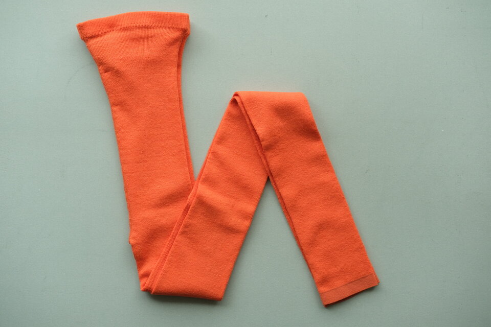 【在庫限り】リネンニットレギンス（オレンジ）S-Mサイズ