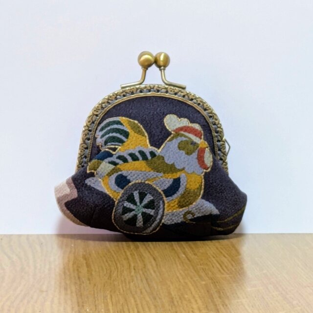 帯から作ったがま口