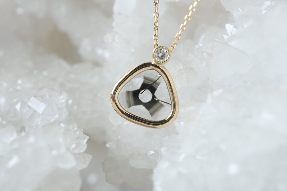 トラピッチェ ダイヤモンド スライス 48 トラピッチェ・スライスダイヤモンド/ネックレス | iichi 日々の暮らし