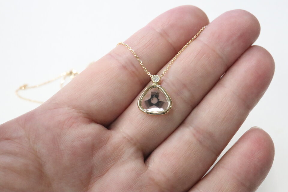 トラピッチェ ダイヤモンド スライス 48 トラピッチェ・スライスダイヤモンド/ネックレス | iichi 日々の暮らし