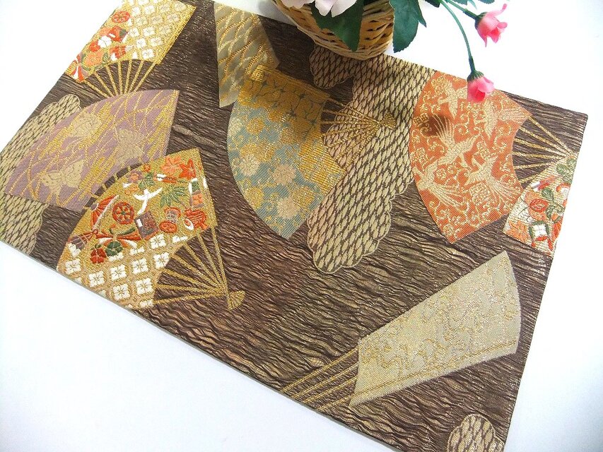 ❤千春❤ ハンドメイド 帯 リメイク ❤千春❤ ハンドメイド 帯 リメイク 正絹帯リメイク 横型大きめ