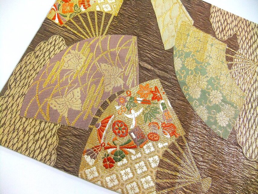 ❤千春❤ ハンドメイド 帯 リメイク 帯リメイク／ショルダーバッグとトートバッグ／おしどりの柄が