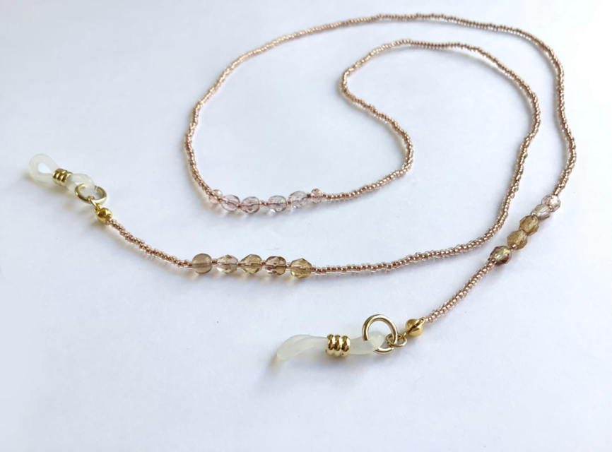 *Always*ピンクゴールドのキラキラグラスコード