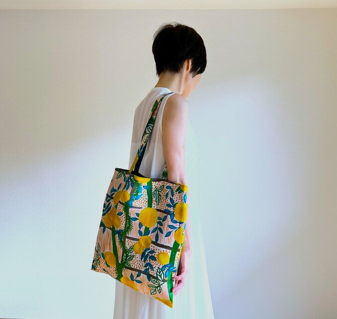 ラフバッグレギュラーサイズ　 ガーデンパーティ　イエロー
