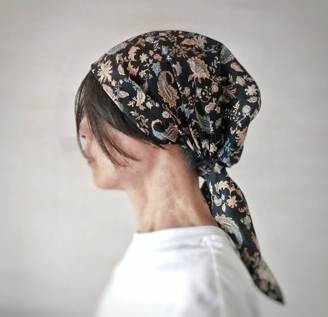 ヘッドスカーフ　ベイズリー　送料無料