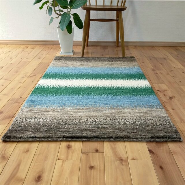 夏は涼しく冬は暖かい天然ラグ ガゼニラハット COLOR Ver, 120x78cm