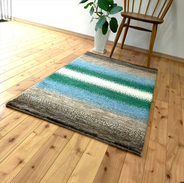 夏は涼しく冬は暖かい天然ラグ ガゼニラハット COLOR Ver, 120x78cm