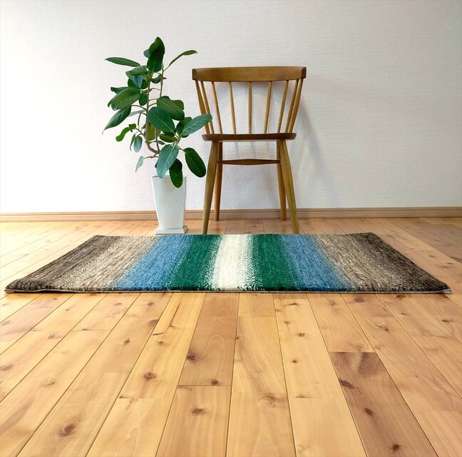 夏は涼しく冬は暖かい天然ラグ ガゼニラハット COLOR Ver, 120x78cm