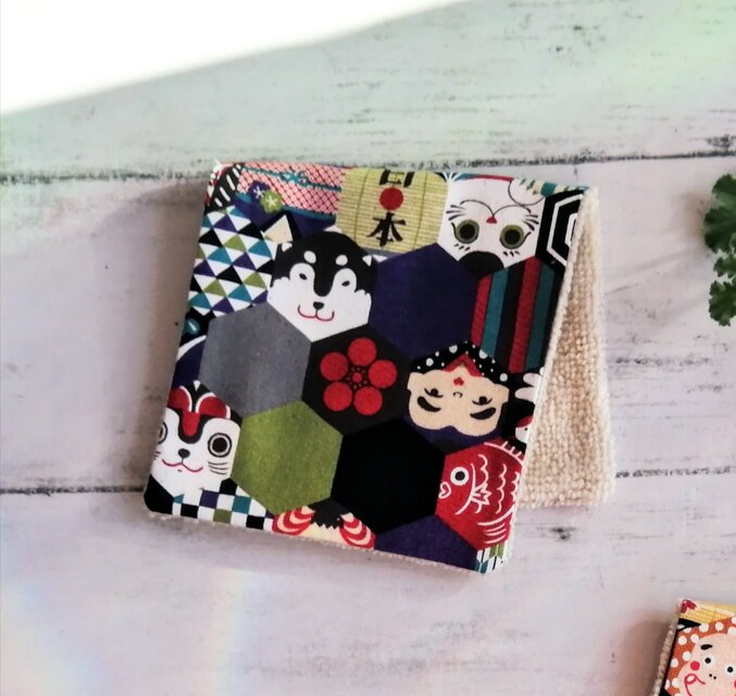 日本　ハーフハンカチ　ハンカチタオル　コットン　マイクロファイバー　名入れ