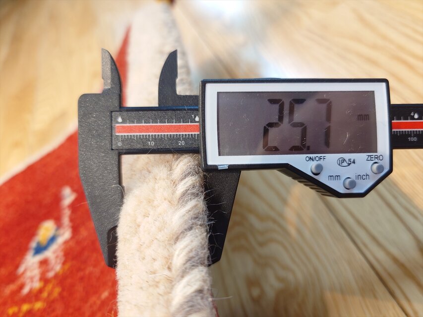 ペルシャ　ギャッベ ランナー中　143×53 黄金色　糸杉 ペルシャ ギャッベ ランナー中 ラグ 145x50㎝ 黄金色 糸杉