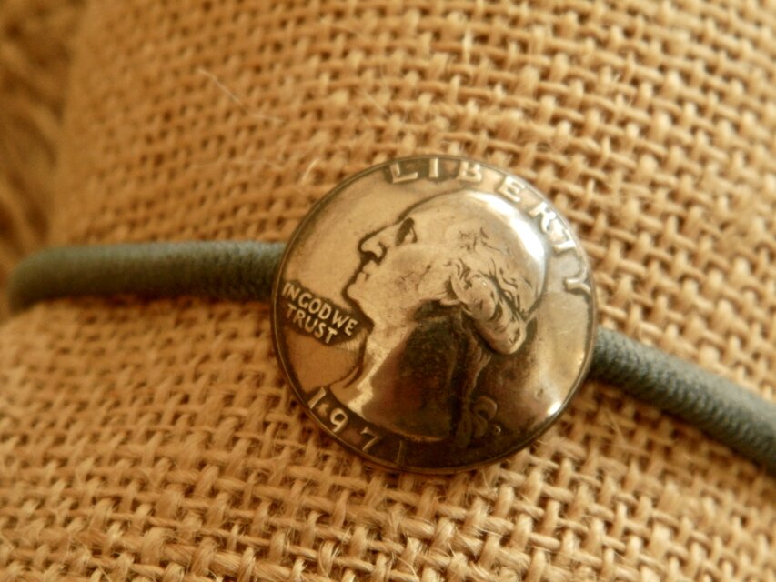 ＃H49　USA Coin Hair Elastic