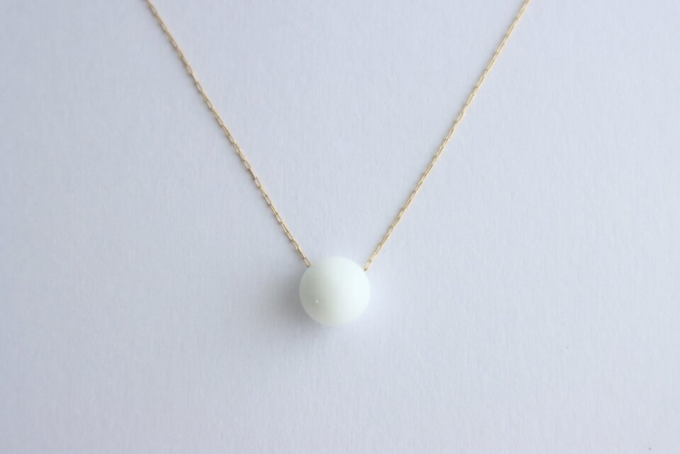 ガラスのアロマペンダントセット（白）