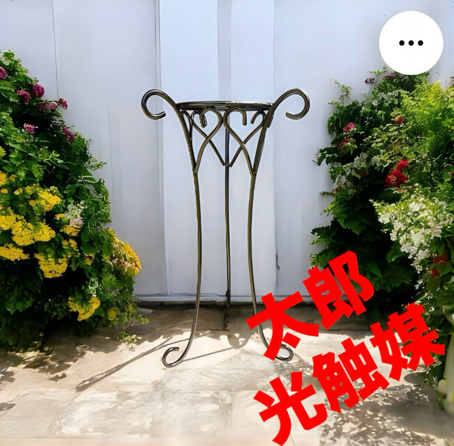 光触媒　人工観葉植物　ウォールグリーン　フェイクグリーン　外内兼用アイアンスタンド　艶消しブラック