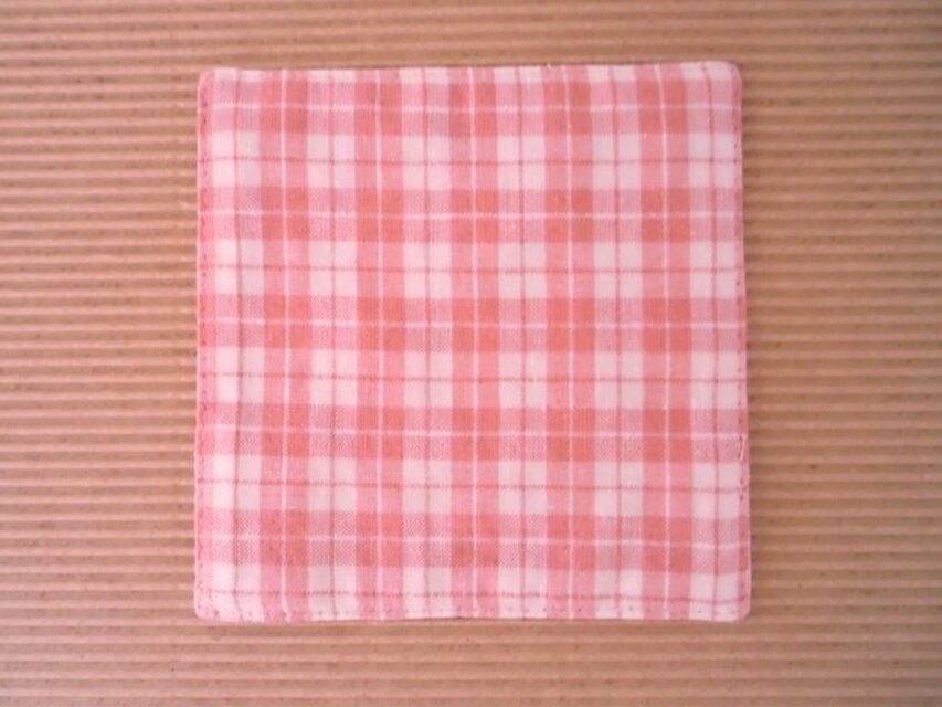 刺し子ハート模様のコースター2枚セット | iichi 日々の暮らしを
