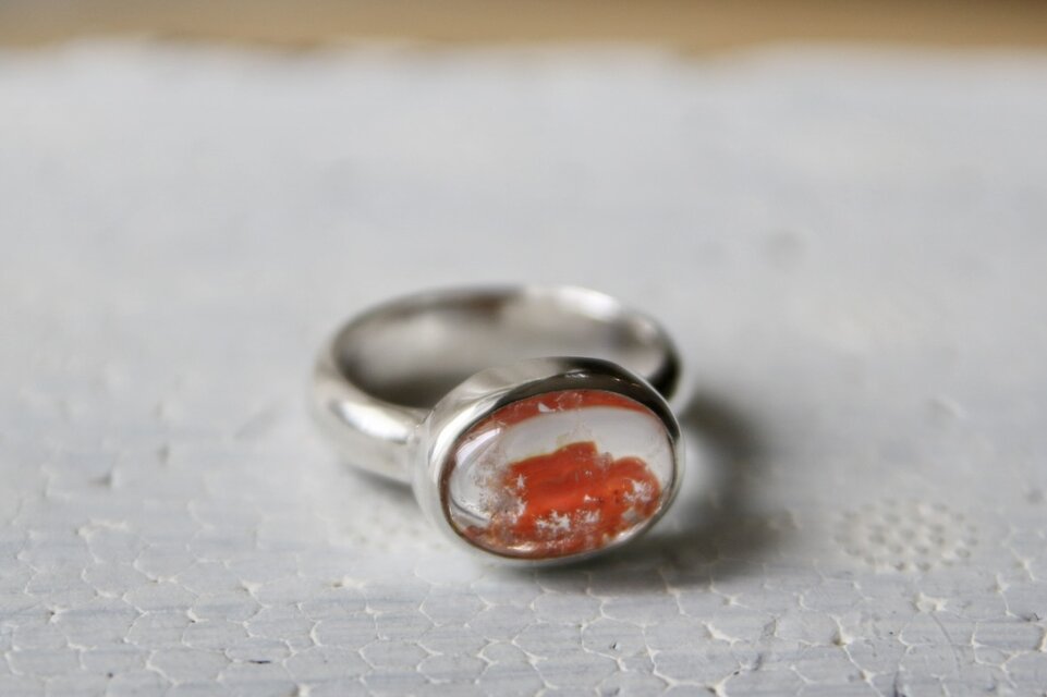 ライモナイトインクォーツ　silverリング